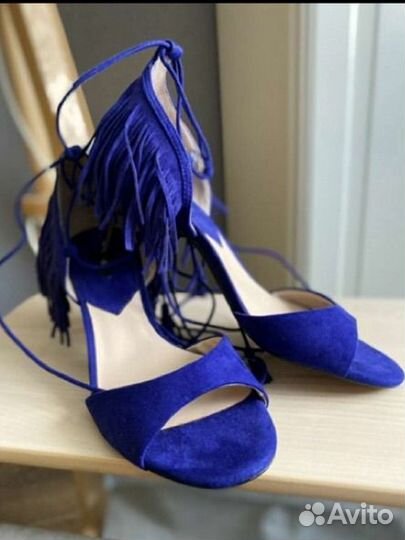 Туфли mango 37 новые с бахромой