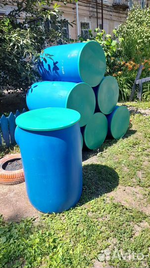 Бочка пластиковая пищевая 227 литров