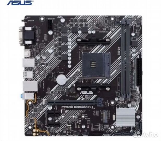 Материнская плата asrock b450m k + ryzen 5 2600