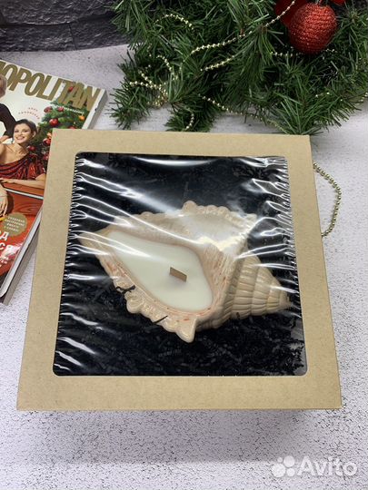 Ракушка Ароматическая свеча ручной работы