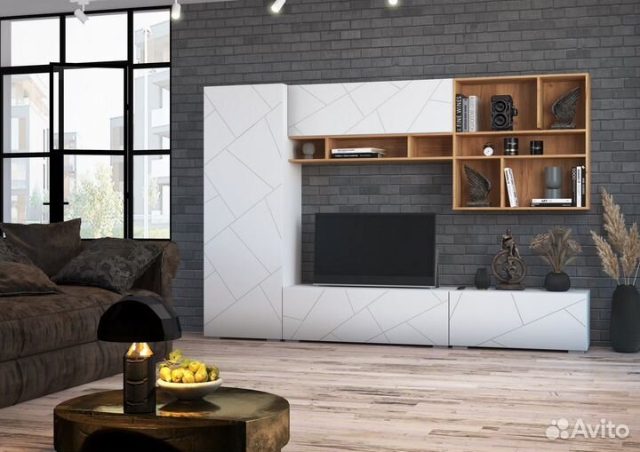 Модульная стенка в гостиную Гранж (мдф)