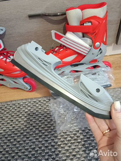 Коньки-ролики 2в1