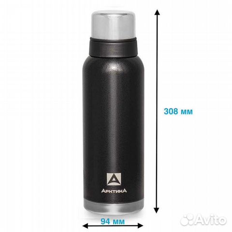 Термос с ситечком Арктика 106-1200С черный