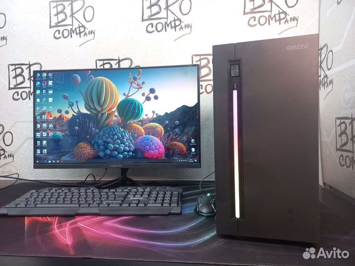Игровой компьютер intel комплект с монитором 24 д