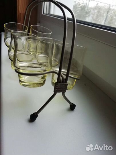 Стопки из жёлтого стекла СССР