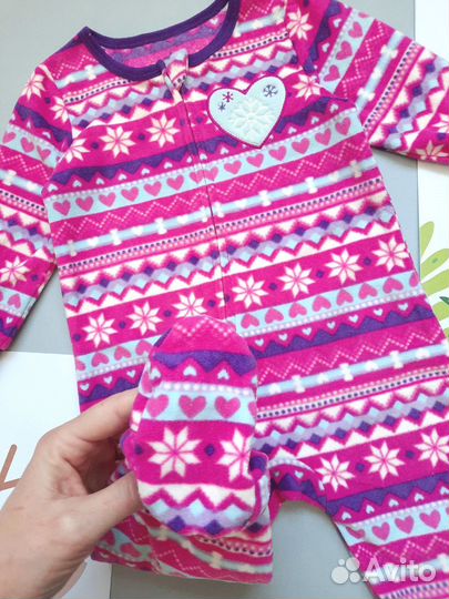 Флисовый комбинезон для девочки 74