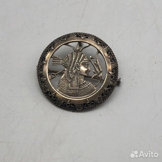 Серебряная брошь-кулон 