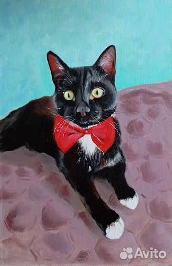 Картина маслом на холсте, животные