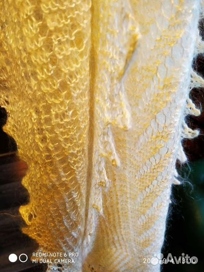 Платок шаль пуховая, паутинка