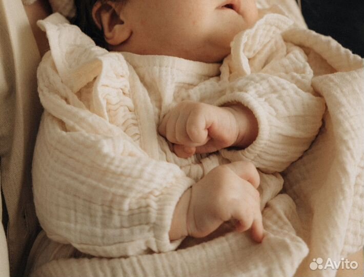 Боди для новорожденных девочек 62 муслин