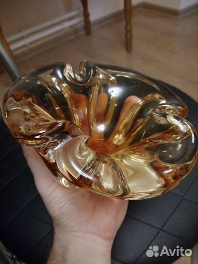 Конфетница, пепельница СССР чешское стекло