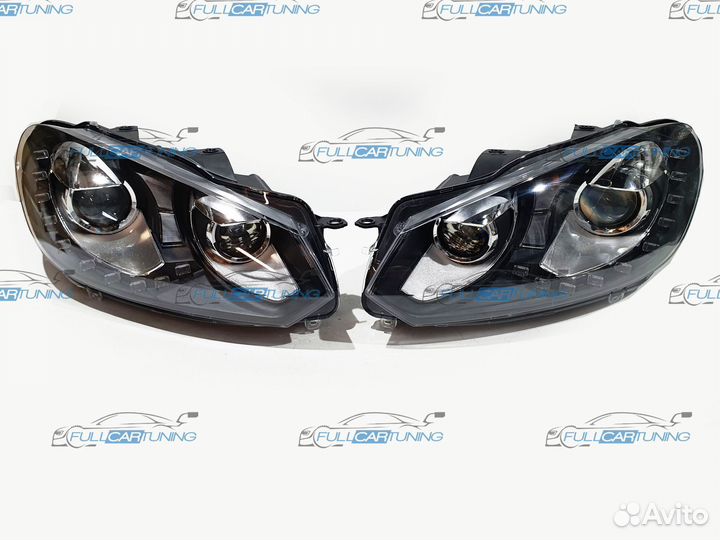 Фара левая правая Golf 6 линзованная с дхо