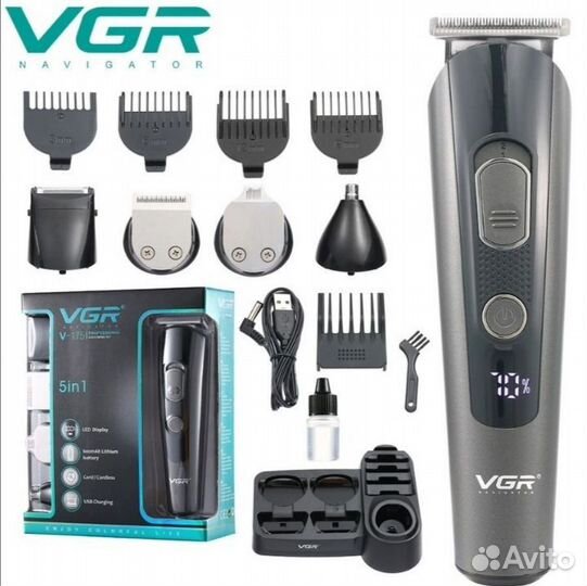 Беспроводной триммер для стрижки волос 5 в 1 VGR V
