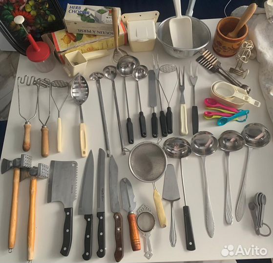Предметы кухонная утварь половник нож СССР