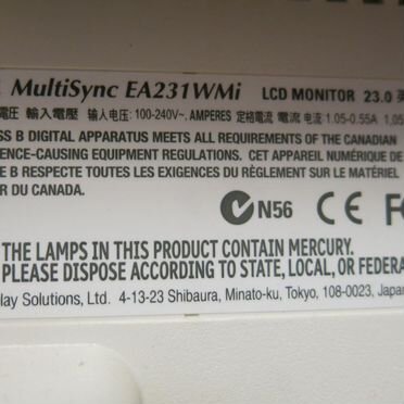 Монитор NEC multisync EA231WMI (IPS матрица)