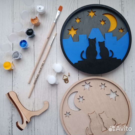 Многослойная 3Д раскраска из фанеры 