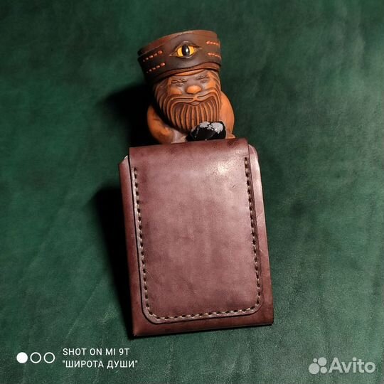 Кошелек. Бифолд кожаный ручной работы