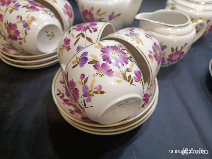 Чайный сервиз Астры дфз Вербилки 50 гг