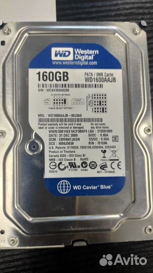 Жесткие диски SATA от 80Гб до 500Гб, IDE 80,160