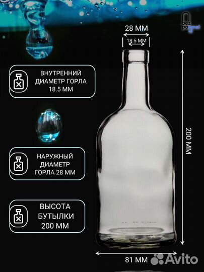 Бутылка Абсолют 0.5 16 штук для самогона