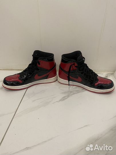 Кроссы Jordan 1 Retro High OG Patent Bred US 6,5