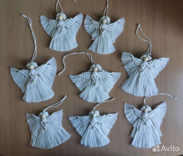Ангелочки макраме оберег, декор, подарок