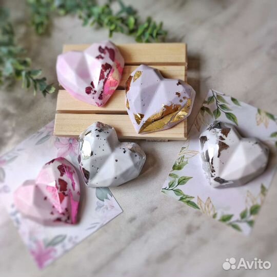 Сердечки мыло ручной работы
