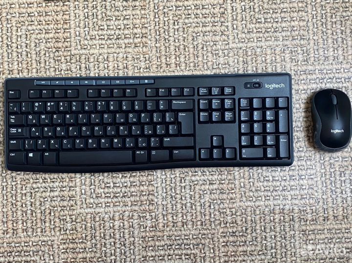 Беспроводная клавиатура и мышь logitech