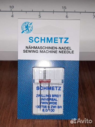 Игла двойная schmetz 8,0/100 для шв.машин