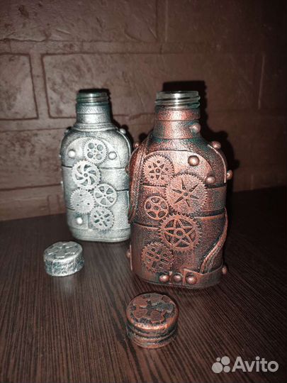Бутылочки в стиле лофт(индастриал,стимпанк)