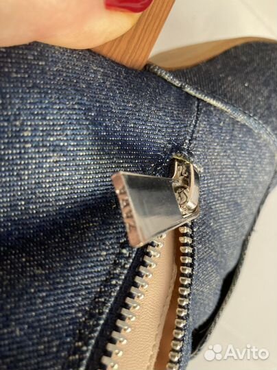 Ботинки zara 39 джинсовые