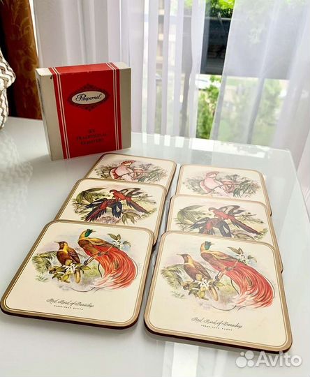 Подставки, плейсматы и шкатулка из Англии