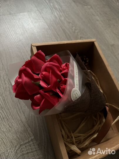Букет роз из мыла