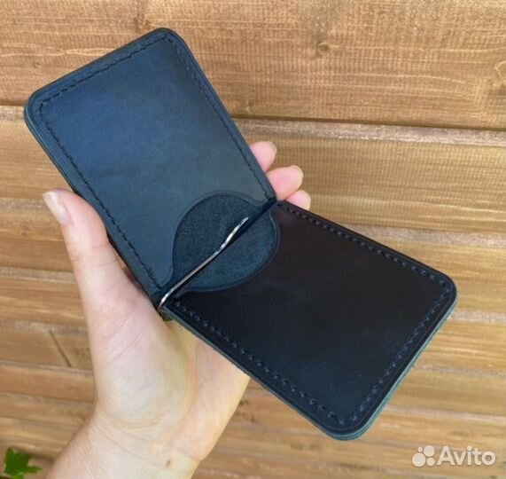 Зажим для денег натуральная кожа