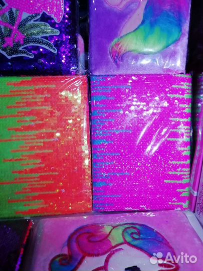 Блокноты С мехом И пайетками