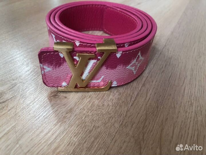 Louis vuitton ремень розовый