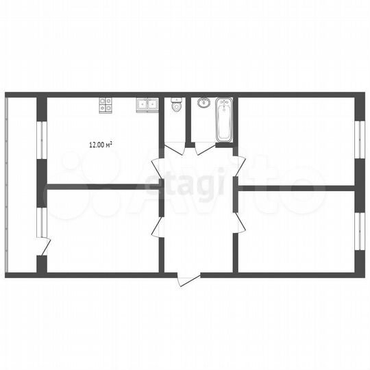 4-к. квартира, 76,7 м², 4/10 эт.