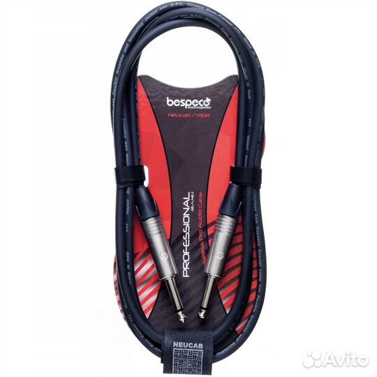 Кабель гитарный Bespeco NC300 3 m (прямой/прямой)