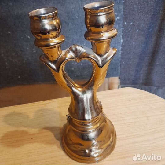 Подсвечник СССР стекло