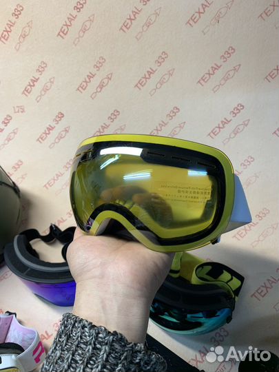 Желтые Горнолыжные очки. горнолыжная маска