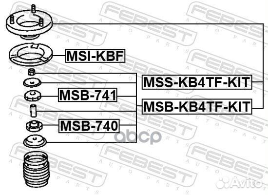 Опора амортизатора (ремкомплект) перед прав/лев