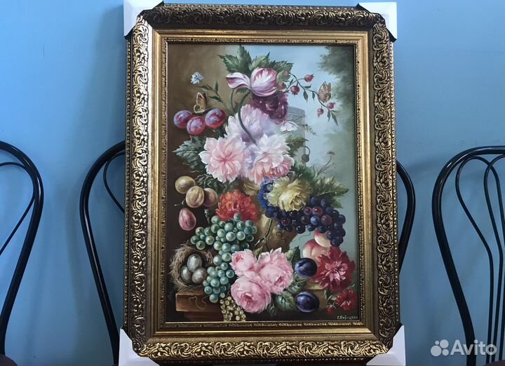 Картина холст- масло.Цветы