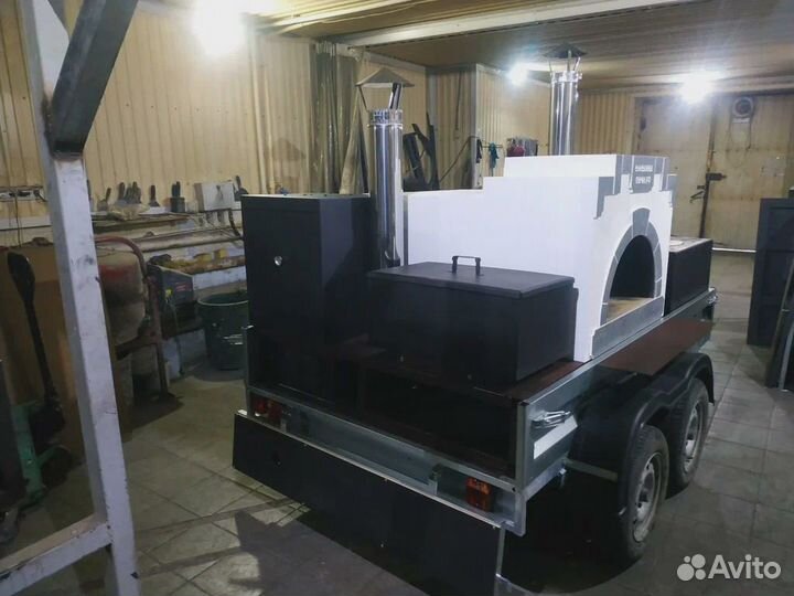 Русская печь.Кухня на колесах на автоприцепе.Новая