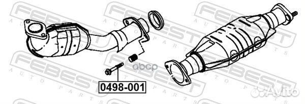 Болт крепления глушителя 0498-001 Febest