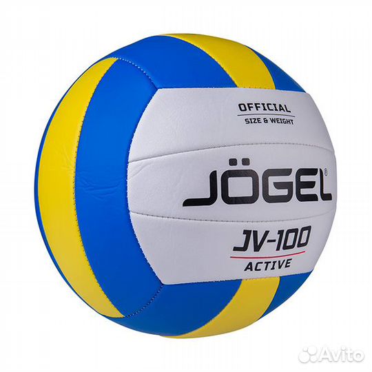 Мяч волейбольный Jögel JV-100, синий/желтый