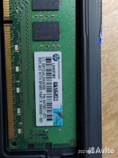 Модуль памяти HP 4GB PC3L-10600-E HP PN: 647657-07