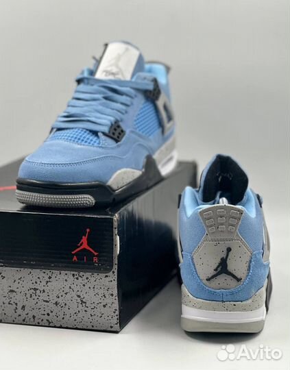 Зимние Nike Jordan 4 Blue с мехом