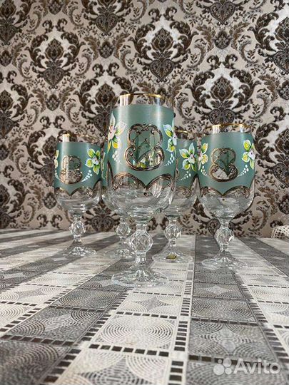 Фужеры бокалы богемия