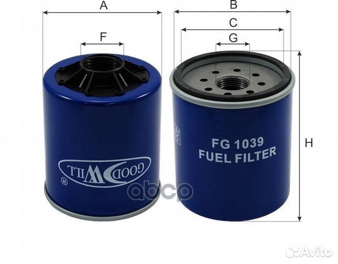 Фильтр топливный goodwill FG 1039 FG 1039 Goodwill
