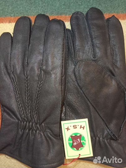 Перчатки мужские кожаные